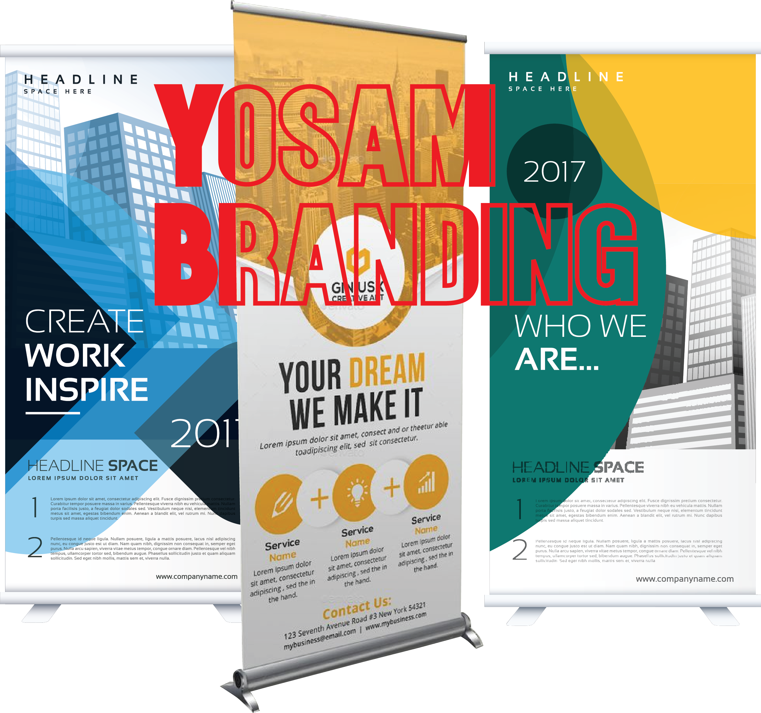 rollup banners by Yosam Branding